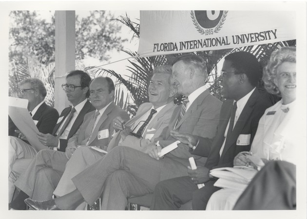 Three presidents at the Florida International University North Miami campus library groundbreaking